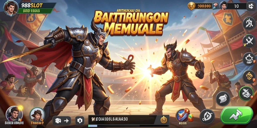 Gameplay seru dan mendebarkan di 988SLOT Battle Royale.