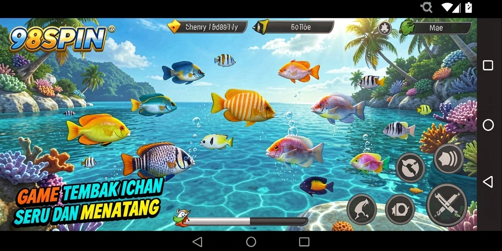 Gameplay seru dalam 98SPIN dengan aksi tembak ikan.