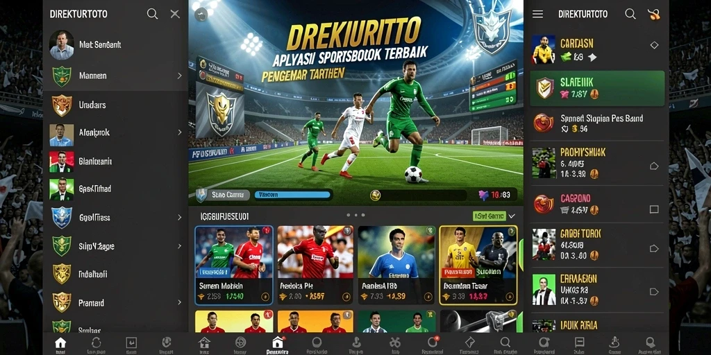 Tampilan gameplay dari aplikasi Sportsbook DIREKTURTOTO yang interaktif.