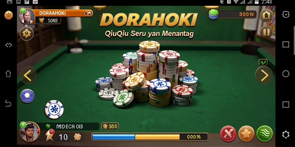 Gameplay seru dalam DORAHOKI dengan suasana QiuQiu.