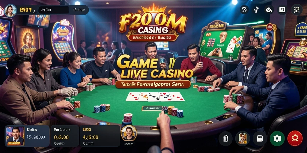 Tampilan gameplay Live Casino yang seru di F200M.