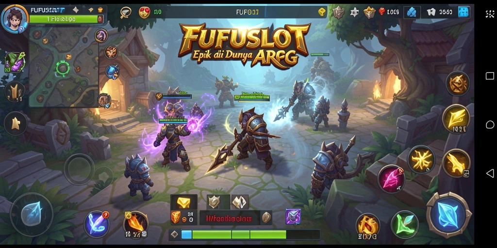 Tangkapan layar menampilkan aksi seru dalam permainan ARPG FUFUSLOT.