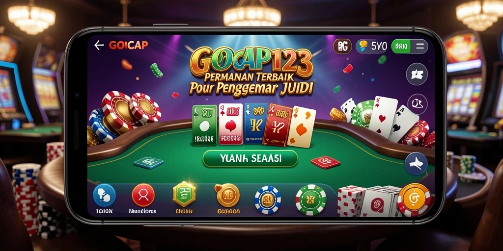 Screenshot utama GOCAP123 menampilkan permainan kasino yang menghibur.