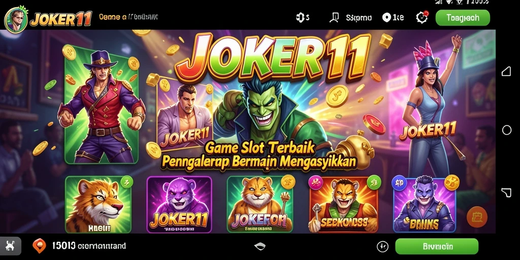 Menampilkan gameplay seru dengan grafik menawan dari JOKER11 Slot.