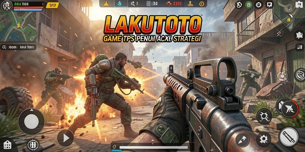 Gameplay TPS mendebarkan di LAKUTOTO dengan aksi intens.
