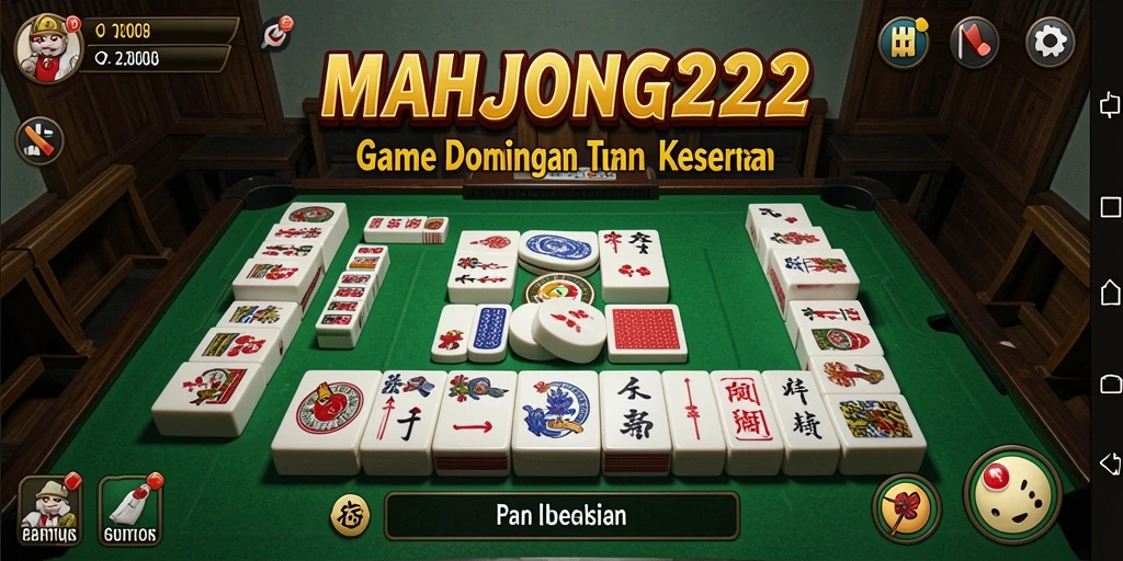 Screenshot gameplay MAHJONG222 yang menunjukkan aksi seru permainan Domino.