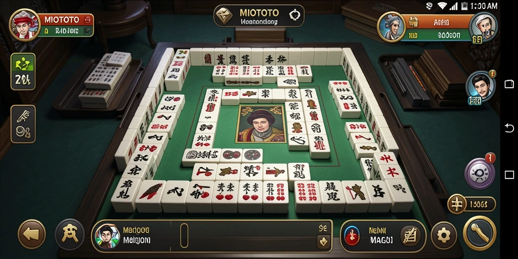 Gameplay seru MIOTOTO yang menampilkan Mahjong penuh warna.
