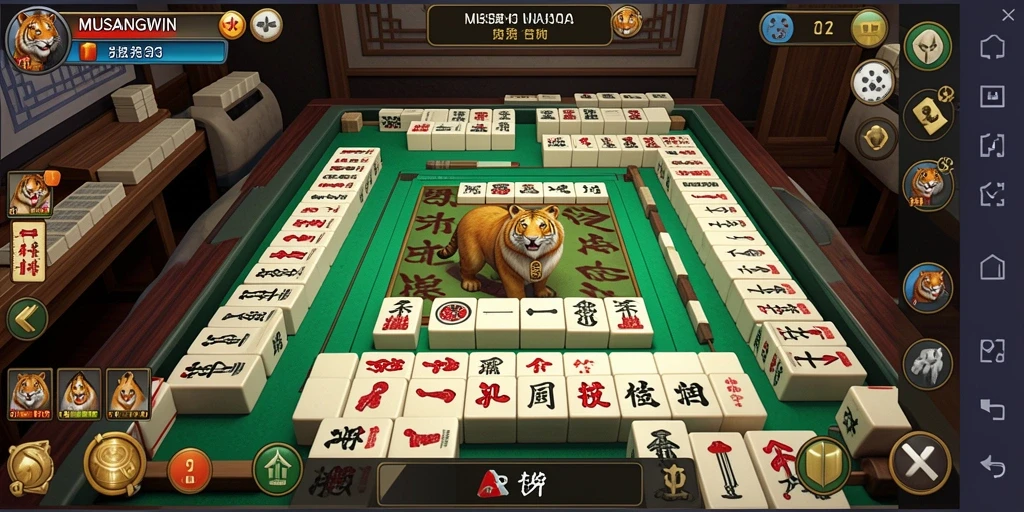 Tampilan gameplay MUSANGWIN yang menampilkan keseruan permainan Mahjong.