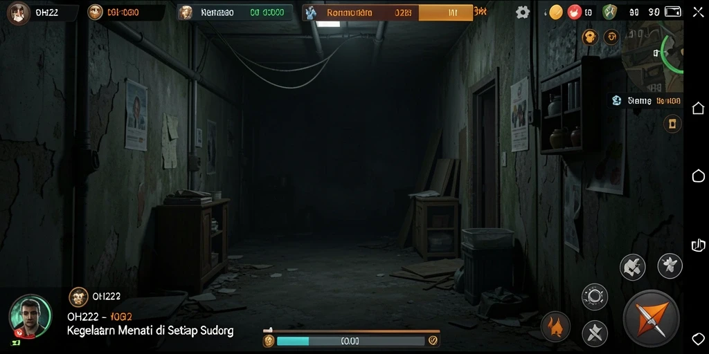 Screenshot gameplay dengan nuansa Horror yang mencekam.