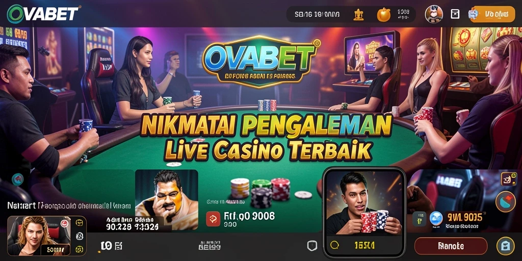 Tampilan menarik dari permainan Live Casino di OVABET.