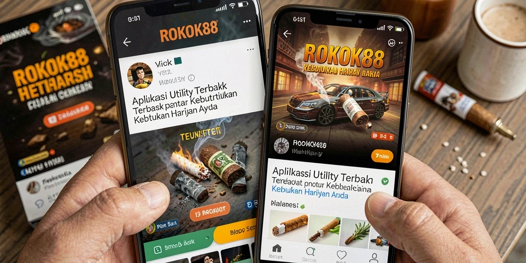 Tangkapan layar dari aplikasi ROKOK88 yang menunjukkan fitur-fitur Utility.