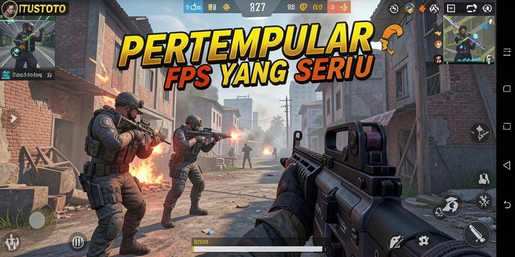 Tampilan gameplay intens dalam SITUSTOTO di medan perang.