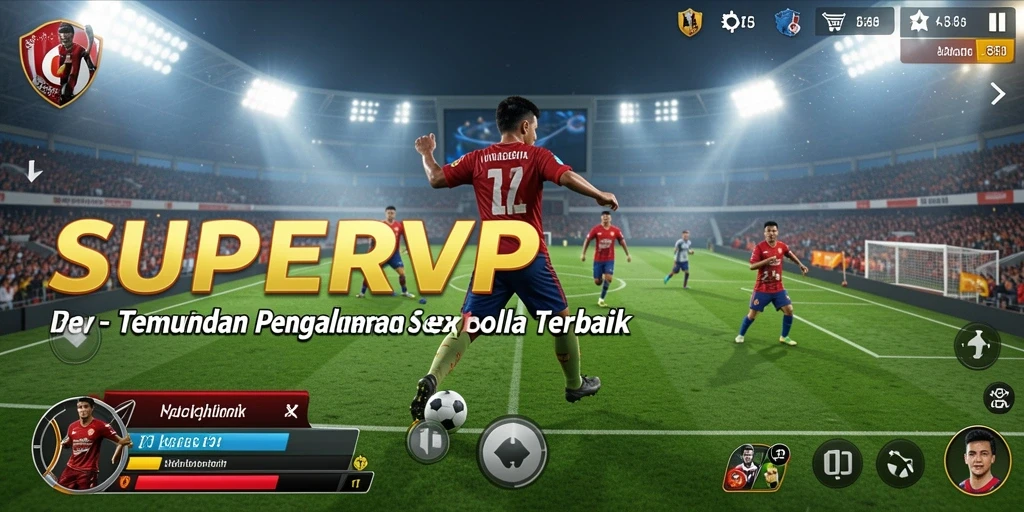 Tampilan menarik dari gameplay SUPERVIP yang penuh aksi sepak bola.